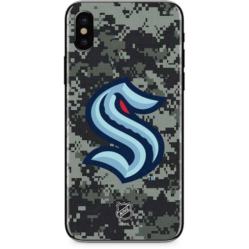 NHL Seattle Kraken Camo iPhone X Skin