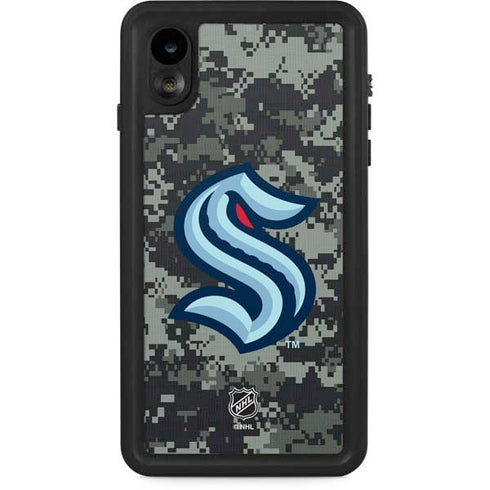 NHL Seattle Kraken Camo iPhone XR Waterproof Case