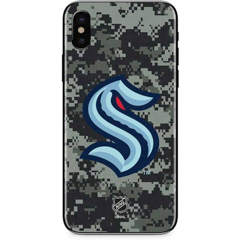 NHL Seattle Kraken Camo iPhone XS Skin