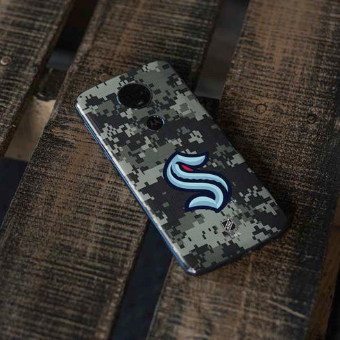 NHL Seattle Kraken Camo Moto E5 Plus Skin
