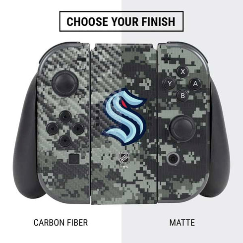 NHL Seattle Kraken Camo Nintendo Switch Bundle Skin