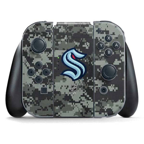 NHL Seattle Kraken Camo Nintendo Switch (2017-2021) Joy-Con Controller Skin