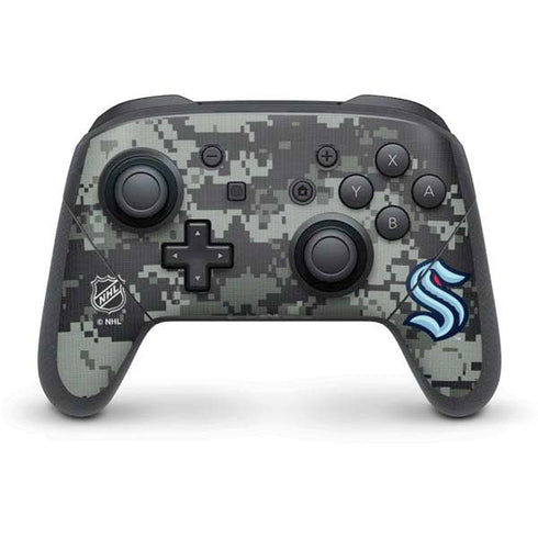 NHL Seattle Kraken Camo Nintendo Switch Pro Controller Skin