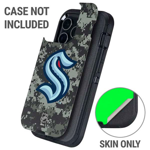 NHL Seattle Kraken Camo Otterbox Defender iPhone Skin