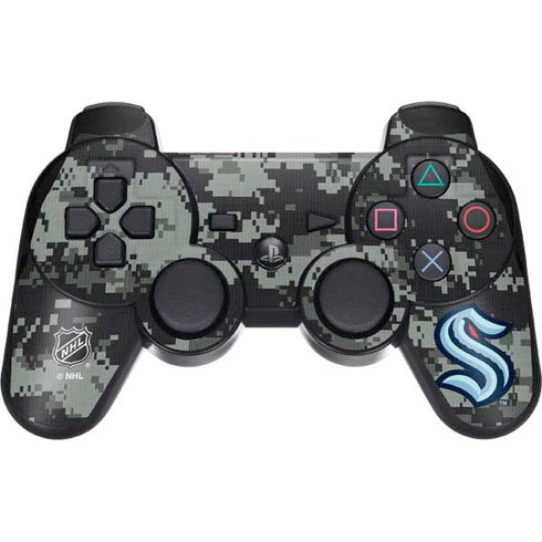 NHL Seattle Kraken Camo PS3 Dual Shock wireless controller Skin