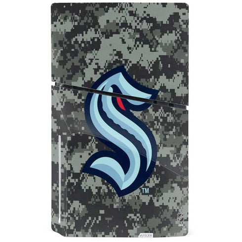 NHL Seattle Kraken Camo PS5 Slim Disk Bundle Skin