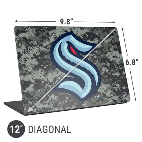 NHL Seattle Kraken Camo Universal Laptop 12in (9.8 x 6.8in) Skin