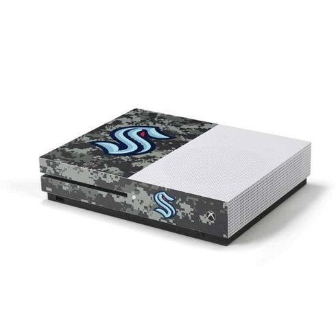 NHL Seattle Kraken Camo Xbox One S Console Skin