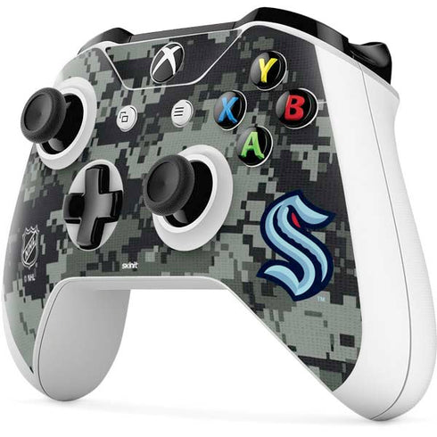 NHL Seattle Kraken Camo Xbox One S Controller Skin