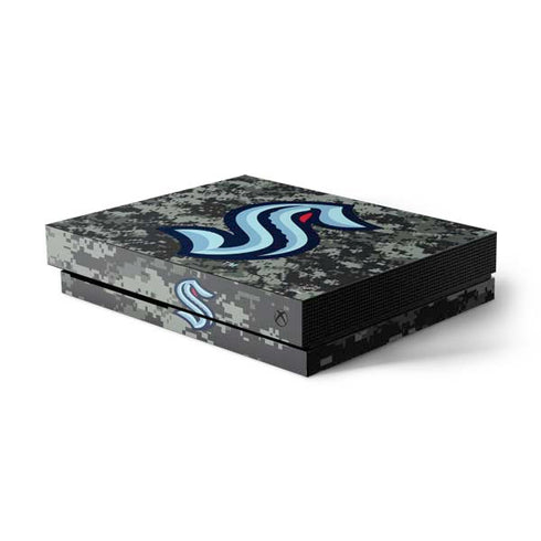 NHL Seattle Kraken Camo Xbox One X Console Skin