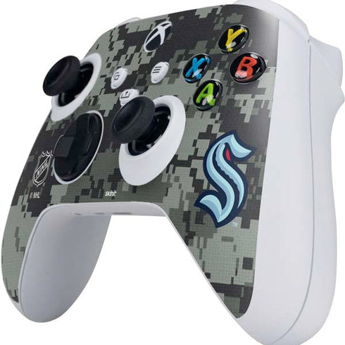 NHL Seattle Kraken Camo Xbox Series S Controller Skin