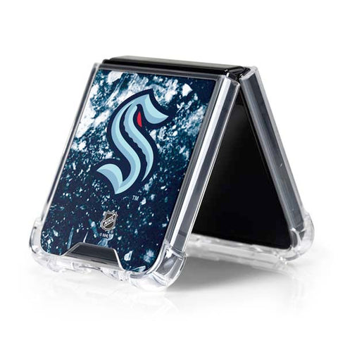 NHL Seattle Kraken Frozen Galaxy Z Flip5 5G Clear Case