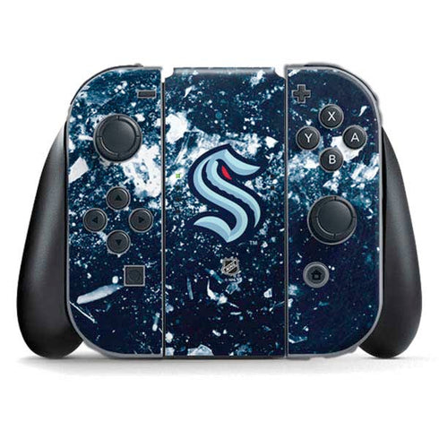 NHL Seattle Kraken Frozen Nintendo Switch (2017-2021) Joy-Con Controller Skin