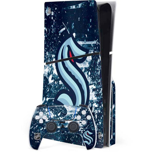 NHL Seattle Kraken Frozen PS5 Slim Disk Bundle Skin