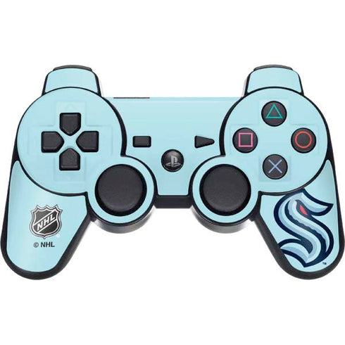 NHL Seattle Kraken Logo PS3 Dual Shock wireless controller Skin