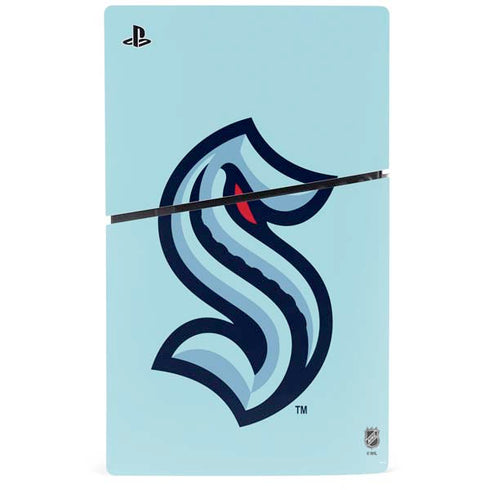 NHL Seattle Kraken Logo PS5 Slim Disk Console Skin