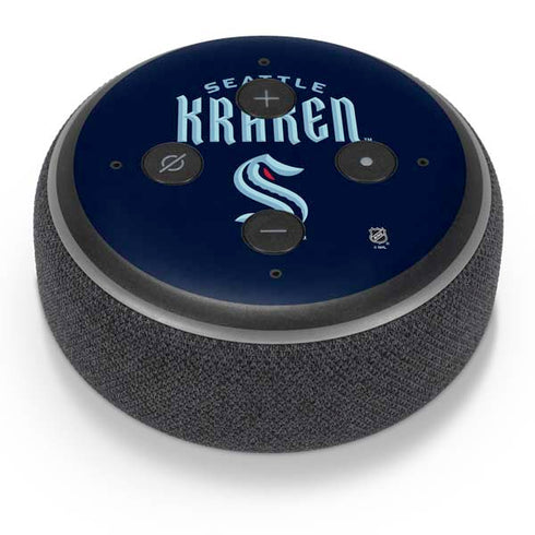 NHL Seattle Kraken Script Amazon Echo Dot Skin