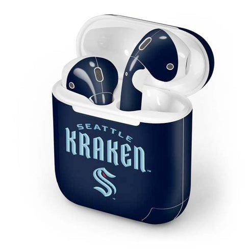 NHL Seattle Kraken Script Apple AirPods Skin