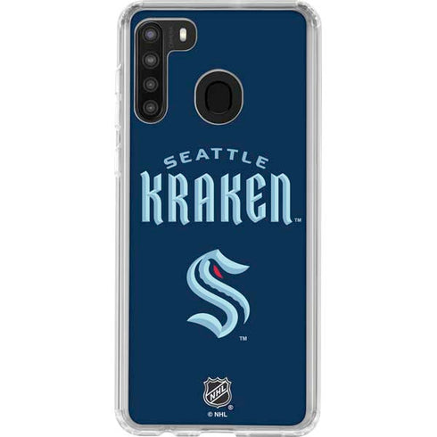 NHL Seattle Kraken Script Galaxy A21 Clear Case
