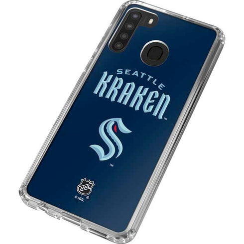 NHL Seattle Kraken Script Galaxy A21 Clear Case