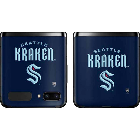 NHL Seattle Kraken Script Galaxy Z Flip Skin