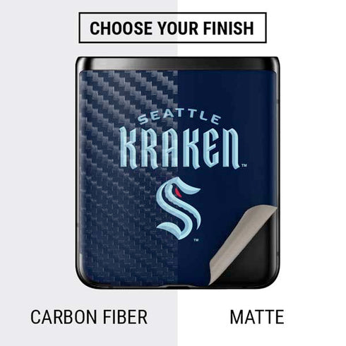 NHL Seattle Kraken Script Galaxy Z Flip Skin