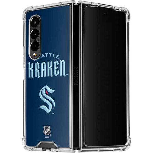 NHL Seattle Kraken Script Galaxy Z Fold4 5G Clear Case