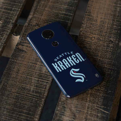 NHL Seattle Kraken Script Moto E5 Plus Skin