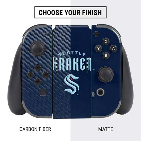 NHL Seattle Kraken Script Nintendo Switch Bundle Skin