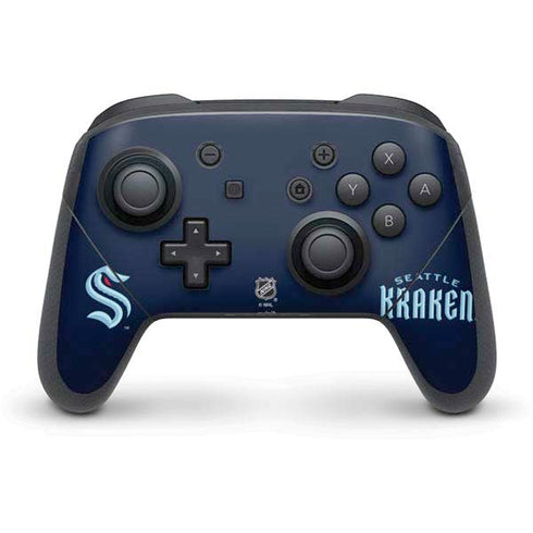 NHL Seattle Kraken Script Nintendo Switch Pro Controller Skin