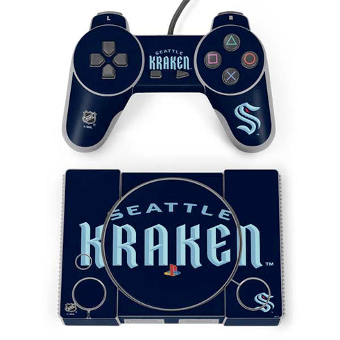 NHL Seattle Kraken Script PlayStation Classic Bundle Skin