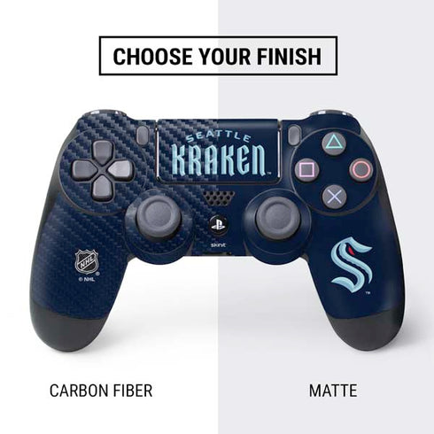 NHL Seattle Kraken Script PS4 Controller Skin