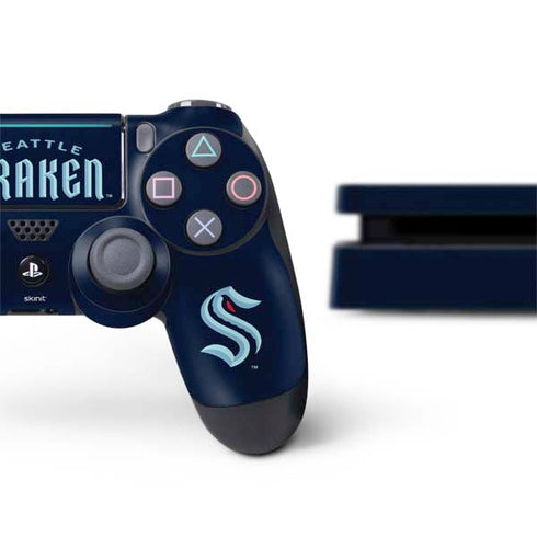 NHL Seattle Kraken Script PS4 Slim Bundle Skin