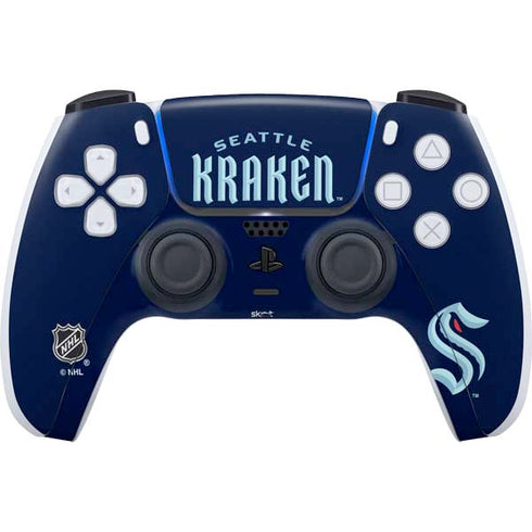 NHL Seattle Kraken Script PS5 Controller Skin