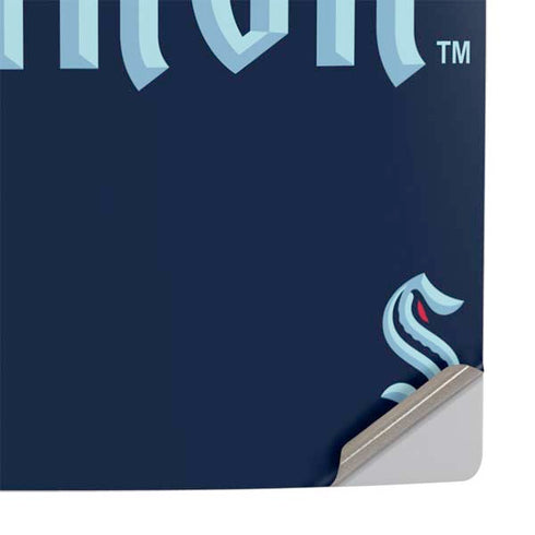NHL Seattle Kraken Script PS5 Slim Digital Edition Console Skin