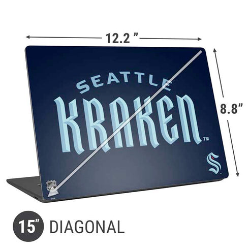 NHL Seattle Kraken Script Universal Laptop 15in (12.2 x 8.8in) Skin