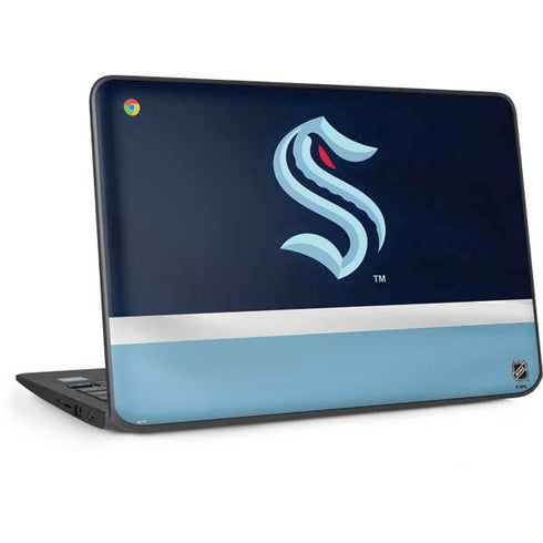 NHL Seattle Kraken Striped HP Chromebook Skin