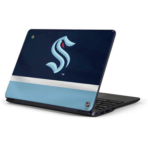 NHL Seattle Kraken Striped Samsung Chromebook Skin