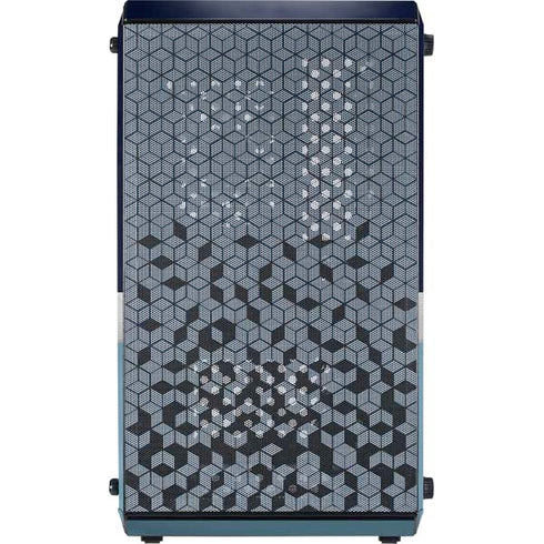 NHL Seattle Kraken Striped Cooler Master MasterBox Q300L Mini Tower Skin