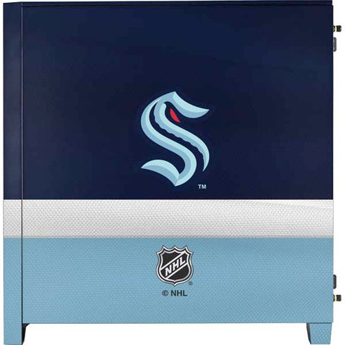 NHL Seattle Kraken Striped Corsair 4000D Tempered Glass Mid-Tower ATX Case Skin