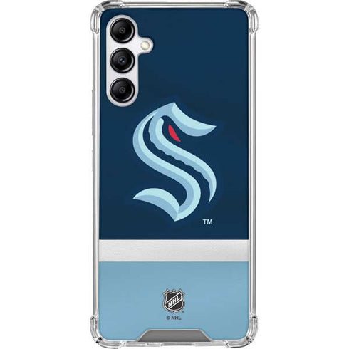 NHL Seattle Kraken Striped Galaxy A14 5G Clear Case