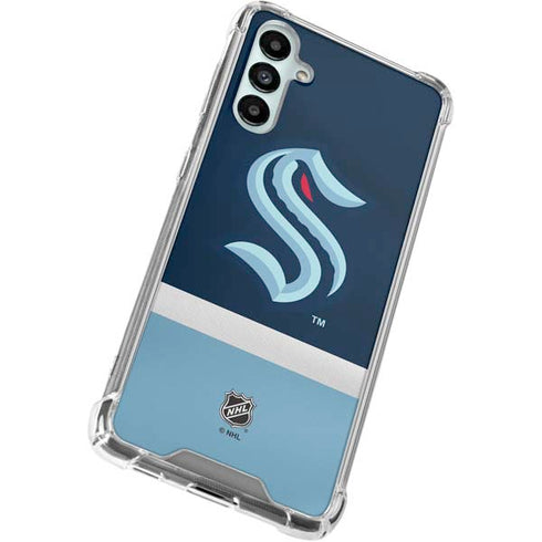 NHL Seattle Kraken Striped Galaxy A15 5G Clear Case