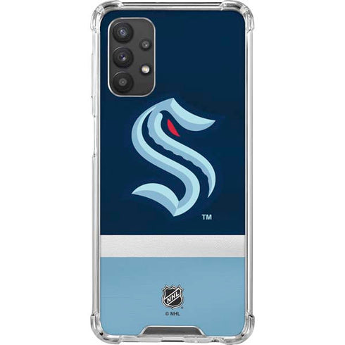 NHL Seattle Kraken Striped Galaxy A32 5G Clear Case