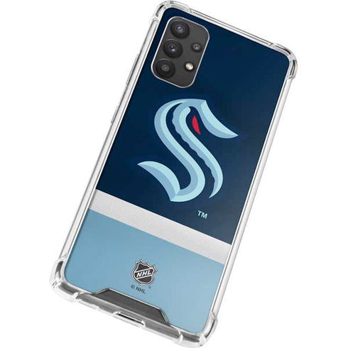 NHL Seattle Kraken Striped Galaxy A32 5G Clear Case