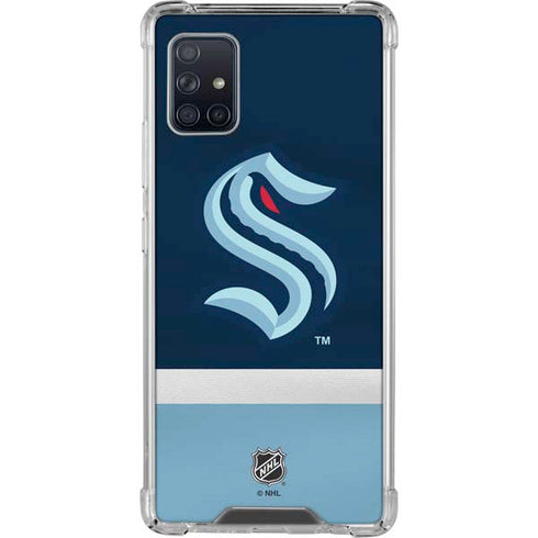 NHL Seattle Kraken Striped Galaxy A51 5G Clear Case