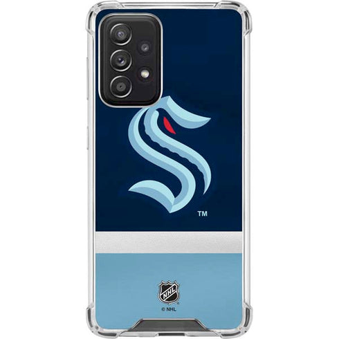 NHL Seattle Kraken Striped Galaxy A52 5G Clear Case