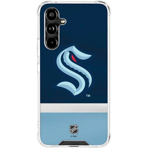 NHL Seattle Kraken Striped Galaxy A54 5G Clear Case