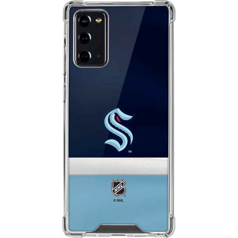 NHL Seattle Kraken Striped Galaxy Note20 5G Clear Case
