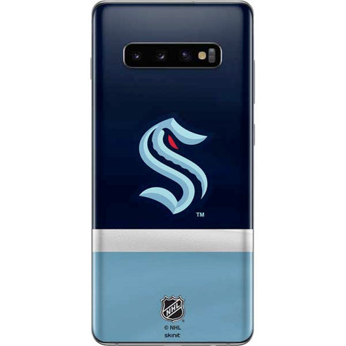 NHL Seattle Kraken Striped Galaxy S10 Plus Skin