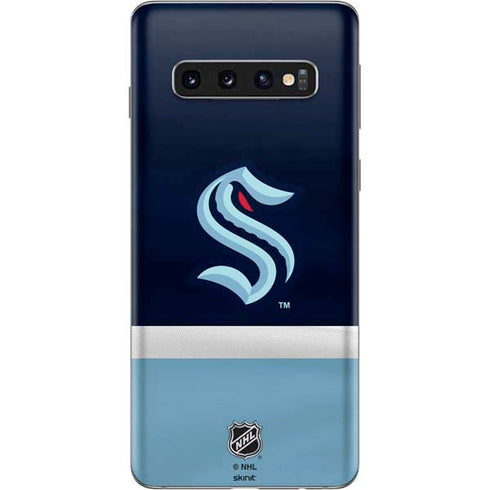 NHL Seattle Kraken Striped Galaxy S10 Skin